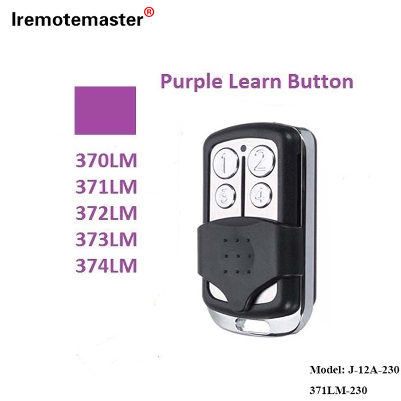 370LM, 371LM, 372LM, 373LM, 374LM Purple Learn Button 315MHz Rolling Coderako