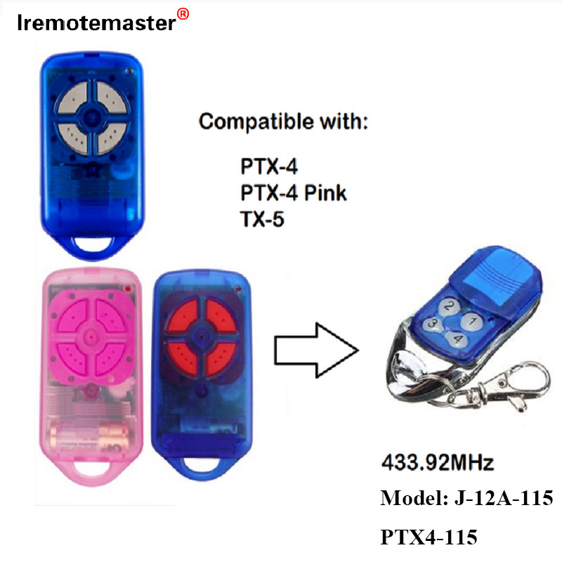 PTX4 433,92 MHz Rolling Code Garajeko Ate Urruneko Kontrolerako